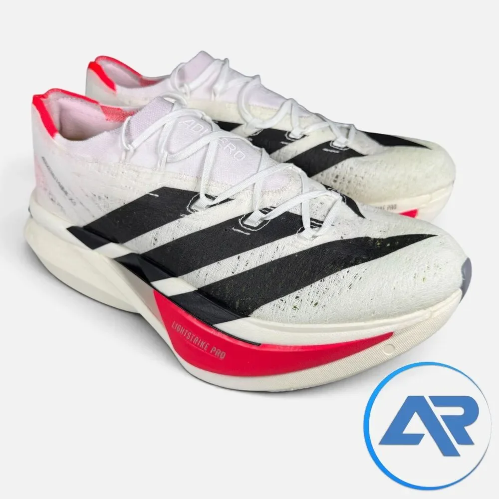 Adidas Adizero Prime X3 Strung Men's Size 10.5 Cloud White Lucid Red JR2597